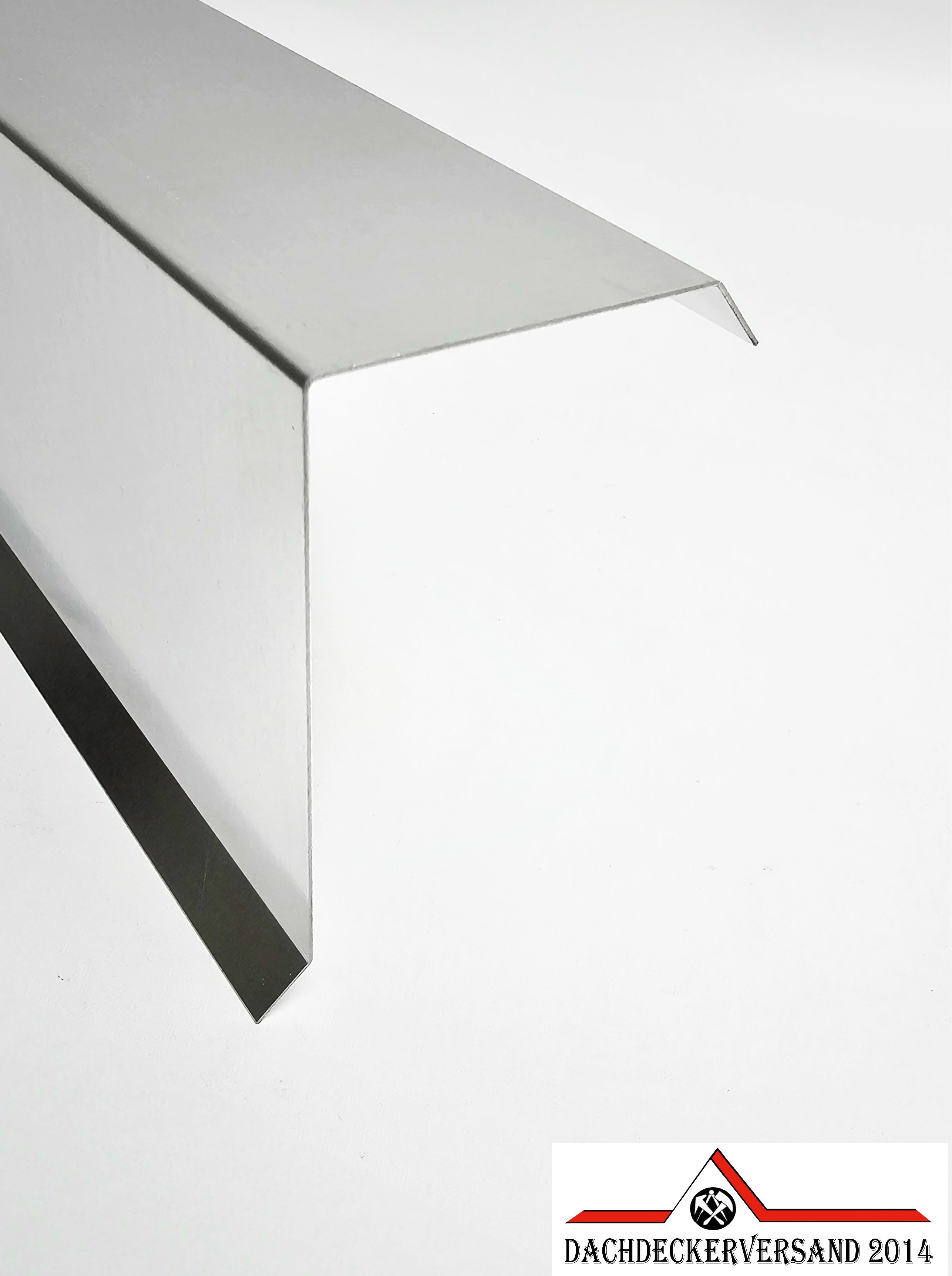 1 m Ortblech Ortgangblech Dachrandblech Flachdach Alu Aluminium 0,8 mm stark (Form B)